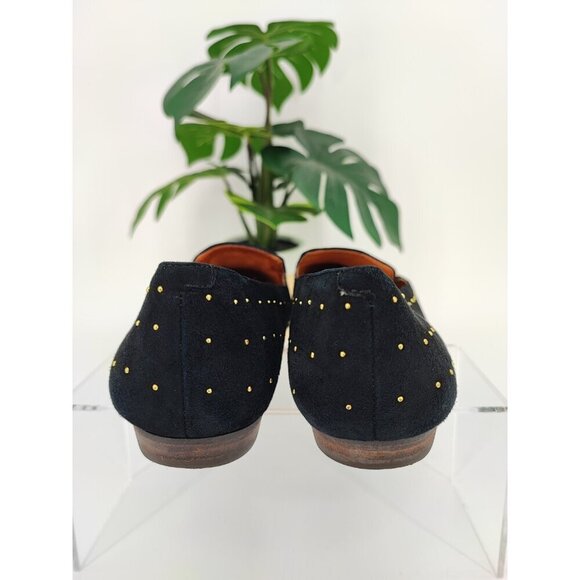 Madewell Women's Teddy Black Suede Studded Flats Size 8 US - Picture 3 of 9